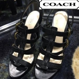 Coach strap high heels